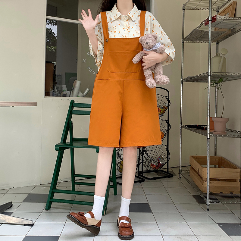 Women's Loose Overalls Set with Printed Shirt 2023 Summer Two-Piece - Image 2