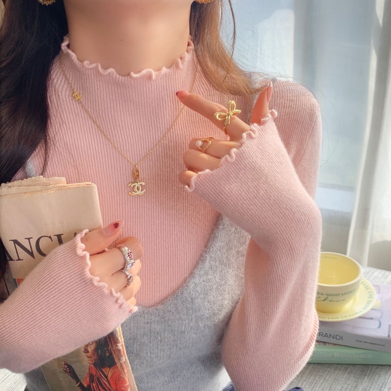 Women's Ribbed Knit Half Turtleneck Slim Fit Base Layer Top - Image 3