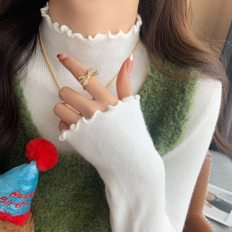 Women's Ribbed Knit Half Turtleneck Slim Fit Base Layer Top